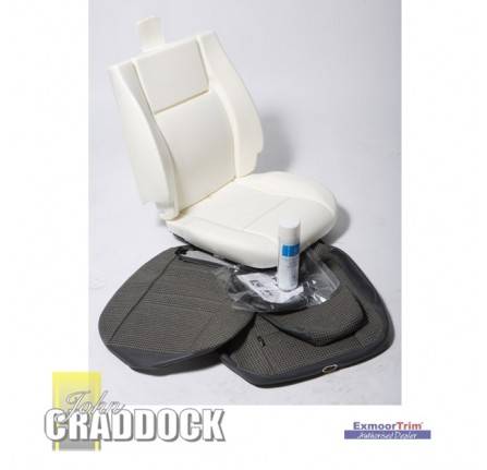 Two Seat Retrim Kit Front Black Vinyl Defender 90/110 upto 2007 Two Seat Foams Covers Pins Beading and Glue