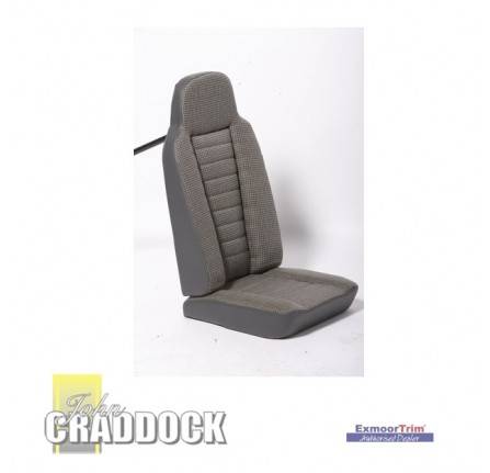 Classic High Back Seat with Integral Headrest Second Row Outlast Black Canvas