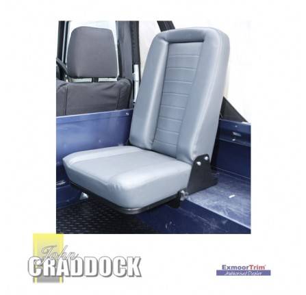 Inward Facing Fold up Rear Seat in Black Span/Mondus Cloth Inc Fixings and Load Bearing Plates