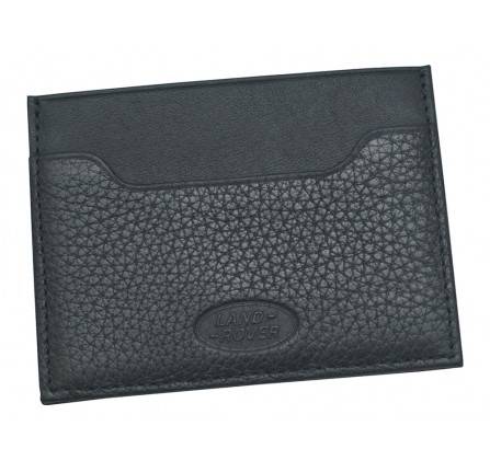 No Longer Available Land Rover Card Holder Heavy Grained Black Leather Card Holder with Alcantara Lining Detail and Multi-card Sections