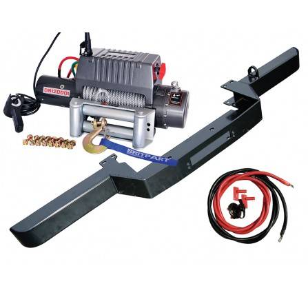 Defender Ac Winch Bumper Fitted with DB12000I Steel Rope Includes Extended Wiring Kit