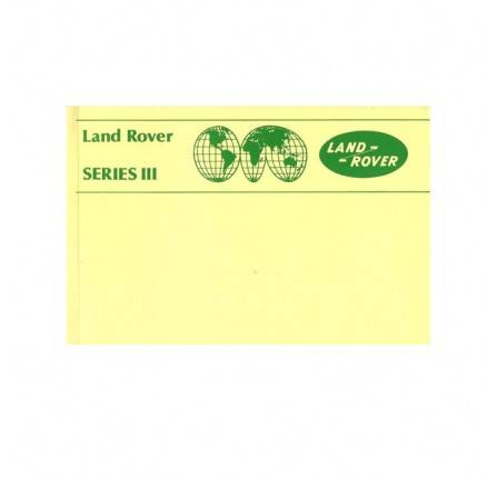 Land Rover Handbook Series 3 1981 on