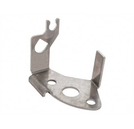 Front LH Stainless Steel Brake Pipe Bracket Defender 04 on