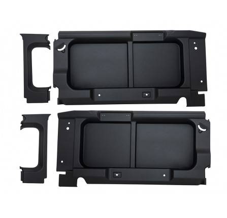 Rear Black Window Surround No Window Cutout for Defender 90