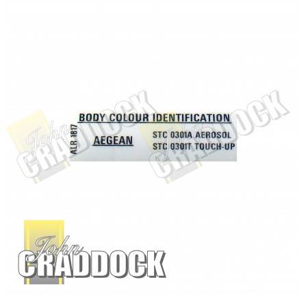 Body Colour ID Label Aegean Blue Discovery