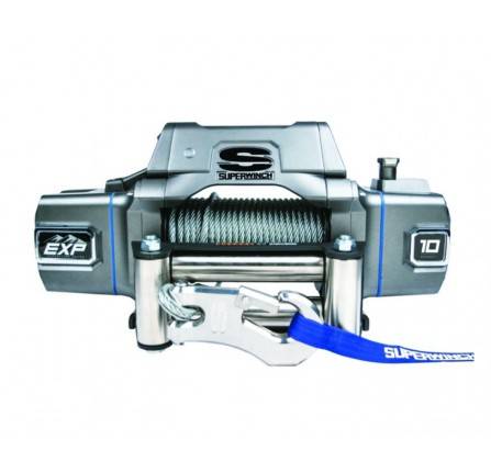 Superwinch EXP10 10000LBS with Wire Rope and Roller Fairlead Auto Clutch, Heavy - Duty, Gearbox End Brake, Picatinny Rails, High Speed Motor, Wirless Ready, 100FT Wire Cable.
