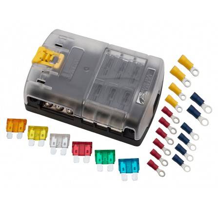 6 Way Fuse Box Kit with Crimps - Blue Sea