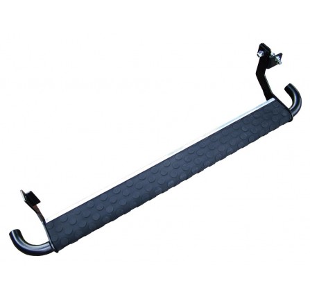 90 Black Side Step with Black Rubber Step Plate for Defender