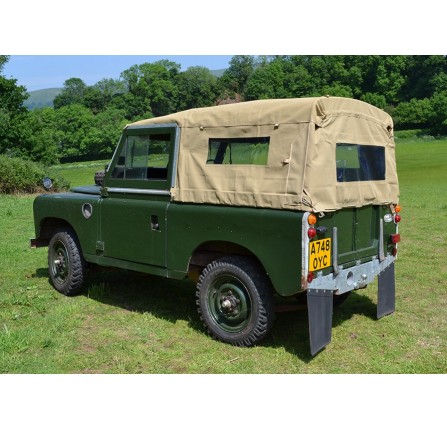 88 Inch Full Hood with Windows Sand Colour 1958-84 Double Weave Canvas (Not Polycotton)