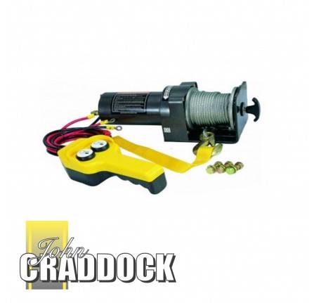 2000LB Britpart Electric Winch (907KG) Motor Output 1.0KW (1.5HP) Maximum Line Pull/Motor Current 2000LBS (907KG)/115A