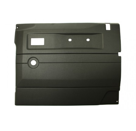 Black RH Push Button Front Door Card with Manual Windows - Defender (1986-2006)