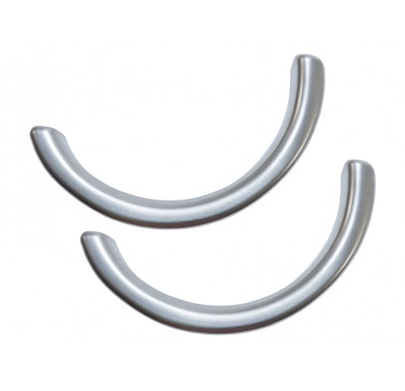 Front Seatbelt Cover Trim Silver Pair for Discovery Sport