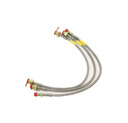50mm Extd Brake Hose Set for Discovery 1 without Abs Comprises Of 3 Hoses