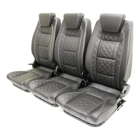 Premium High Back 2ND Row Seat - Full Seat Set - Bespoke Lea