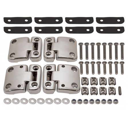 Stainless Steel Front Door Hinge Kit Set 4 for Defender