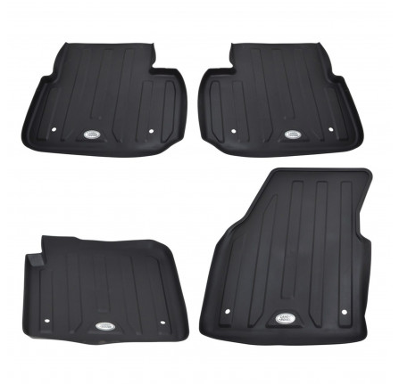 1ST and 2ND Row Black Rubber Mats RHD