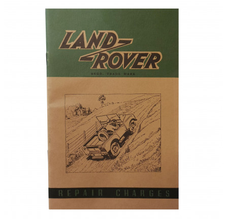 Genuine Landrover Repair Charges September 1949.