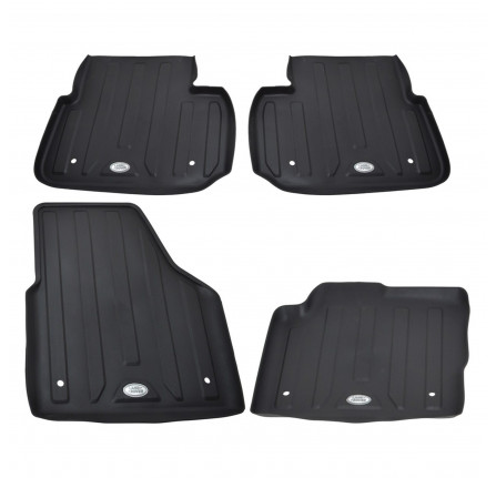 1ST and 2ND Row Black Rubber Mats LHD