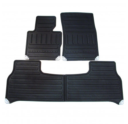 Interior Rubber Mat Set Black LHD Range Rover L322 Front and Rear Floor Set