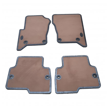 Floor Mat Kit LHD Carpet Bahama Beige Rubber Backed Set Of 4 1ST and 2ND Row to 7A999999