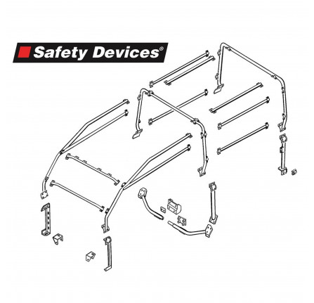 Safety Devices 110 Full External Roll Cage Defender 110 Hard Top 2 Door