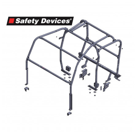 Safety Devices 110 Full External Bolt in Roll Cage 110 TD5 Double Cab