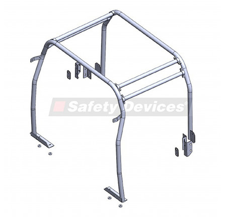 Safety Devices 4 Point Bolt in Internal Rear Half Roll Cage Defender 110 Station Wagon 2007 on