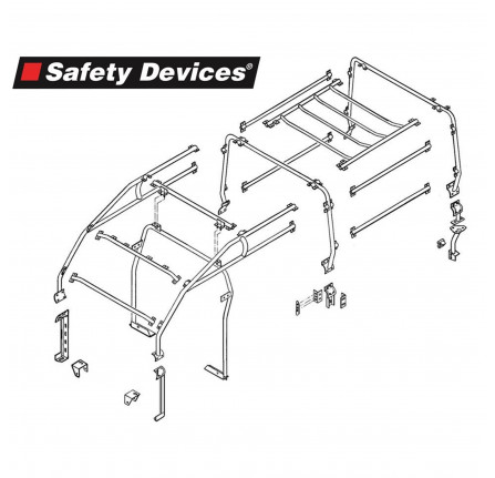 Safety Devices 110 Sw Full External/Internal Roll Cage Defender 110 Station Wagon