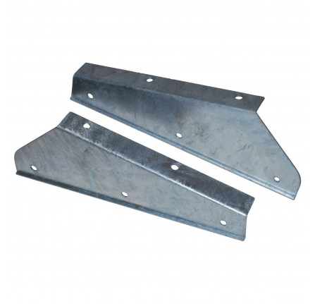 Defender Front Mudflap Brackets - Pair - Galvanised