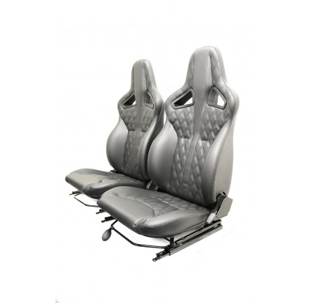 Elite Sports Seat (Heated) Pair Diamond Black