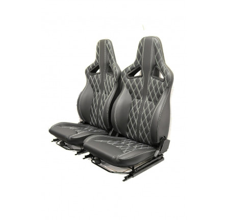 Elite Sports Seat (Heated) Pair Diamond White