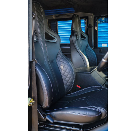 Elite Sports Seat (Heated) Pair Diamond Xs Black Leather - W