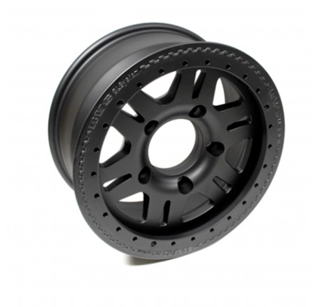 No Longer Available 7X16 Terrafirma Matt Black Alloy Wheel 20mm Offset 1300KG Load Rated Per Rim (Wheel Nuts Included) Bead Lock Rings and Bolt Kit Sold Seperatley.