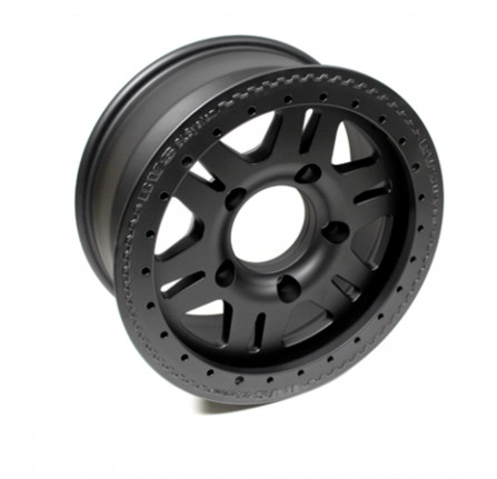 7X16 Terrafirma Rvs Matt Black Alloy Wheel 20mm Offset 1300KG Load Rated Per Rim (Wheel Nuts Included) Bead Lock Rings and Bolt Kit Sold Seperatley.
