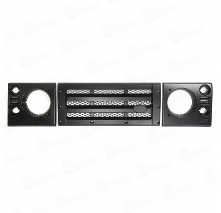 Kbx Defender Grille & Lamp Set - Satin Black