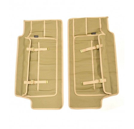 Canvas Door Cards Front Pair in Sand Canvas