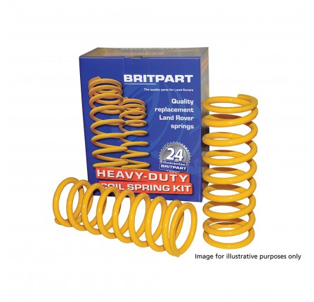 Britpart Yellow Springs Std Height Front Pair Of Suitable for Land Rover 90/110 Discovery I. Range Rover Classic. Rating: 225LBS Height: 376mm