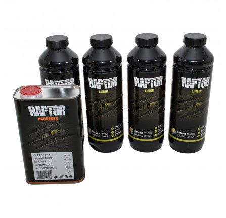 Raptor 4LTR Kit Tintable 4 x 750ML Raptor 1 x 1 Litre Hardner