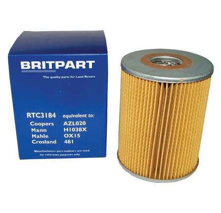 Oil Filter Element 2.25 Litre for Land Rover 1964-85