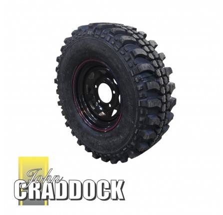 APD0042: 265/75R16 Insa Turbo Special Track Remould Fitted on 7X16 Black 8 Spoke Set Of 4 Including Delivery to Uk Mainland. Restrictions Apply.
