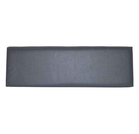 Backrest Bench Grey Vinyl