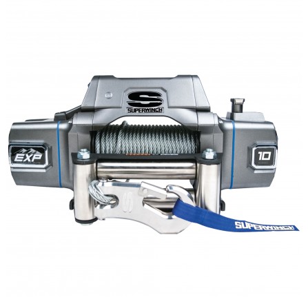 Superwinch EXP10 10000LBS with Wire Rope and Roller Fairlead Auto Clutch, Heavy-duty, Gearbox End Brake, Picatinny Rails, High Speed Motor, Wirless Ready, 100FT Wire Cable.
