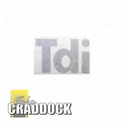 Decal TDI Front Wing Light Grey 90/110 Defender