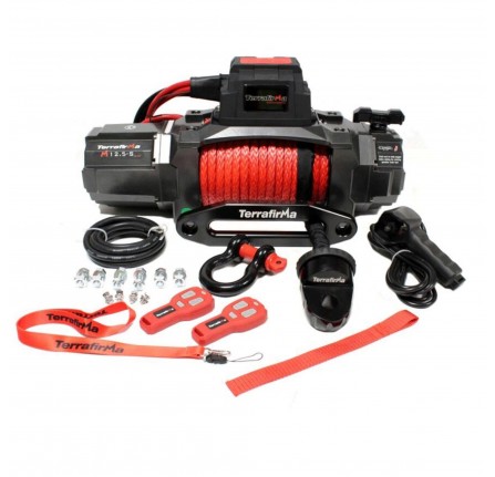 Terrafirma M12.5S 12V Winch with Synthetic Rope and Wireless