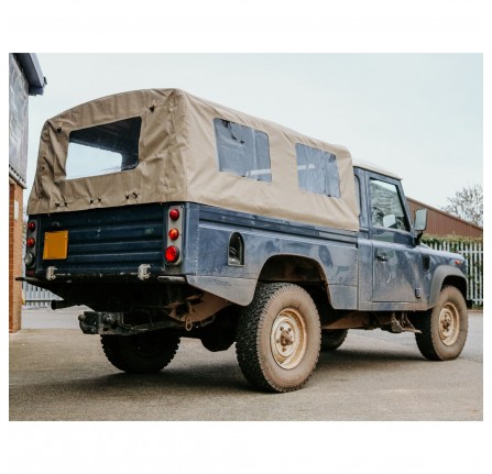 Defender 130 Hi Cap Crew Cab Sand Pvc Hood