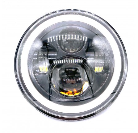 7" Led Headlights (Pair) with Halo Drl (for Off Road Use Only)