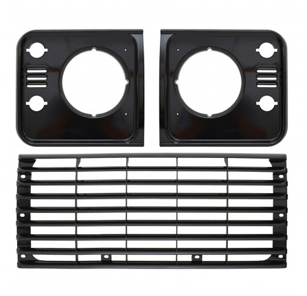 Defender Grille & Head Lamp Surround Set Santorini Black