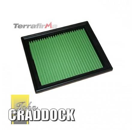 Green Cotton Performance Air Filter Fits Discovery 1 300 TDI 3.9 V8 91 On. Also Fits Range Rover Classic 300 TDI 3.9 V8 1994 Onwards