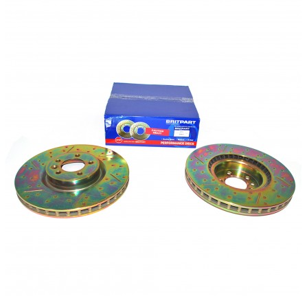 Britpart Performance Front Brake Disc 5.0 V8 from AA215623 (Pair)
