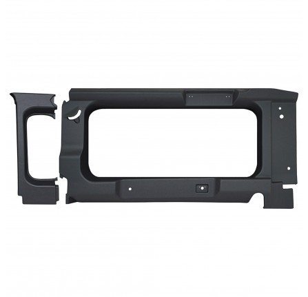 90 Rear Dark Grey Window Surround with Window Cut Out